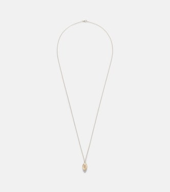 9kt gold locket necklace with diamonds | Persée