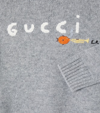 x Euan Roberts logo wool sweater | Gucci Kids