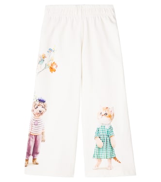 Aurita printed cotton jersey sweatpants | Molo