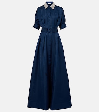 Cielo beaded silk shirt dress | Rebecca Vallance