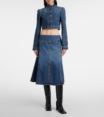 Denim midi skirt | Alaïa