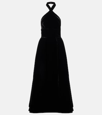 Halterneck velvet gown | Elie Saab
