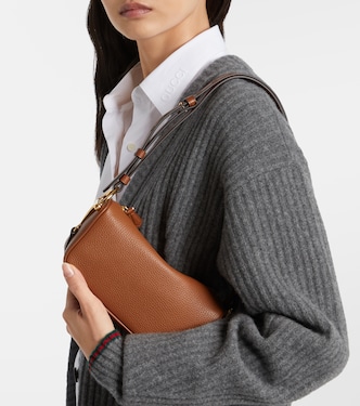 Half Horsebit Small leather shoulder bag | Gucci