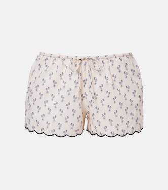 Cynthia floral scalloped cotton shorts | Montce