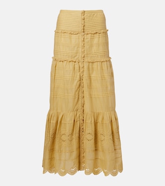 Paoline tiered cotton maxi skirt | Marant Etoile
