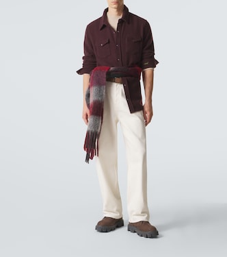 Claret cashmere shirt with amethyst | God's True Cashmere