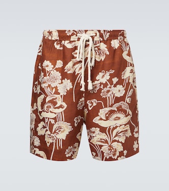 Bermudas de lino floral | Commas
