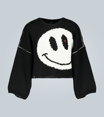 Jersey cropped de punto de lana | Raf Simons