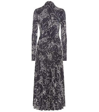Printed stretch-jersey midi dress | Victoria Victoria Beckham