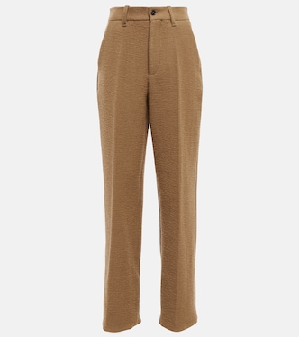 Gustavo high-rise wool-blend pants | The Row