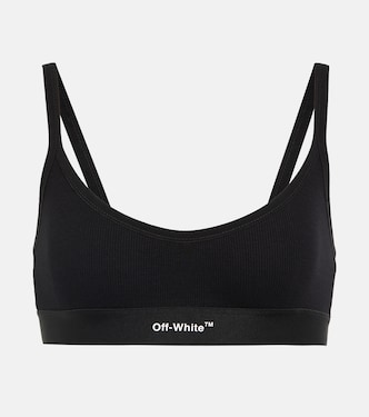 Bralette in jersey di misto cotone con logo | Off-White