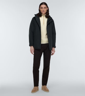 Treccia cable-knit cashmere half-zip sweater | Loro Piana