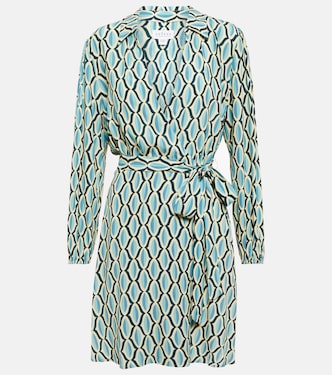 Gabriella printed wrap minidress | Velvet