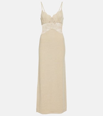 Knitted cotton-blend maxi dress | Staud