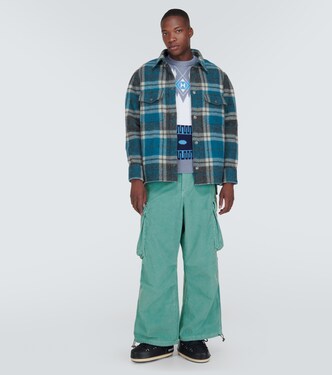Checked wool and alpaca shirt jacket | Alanui