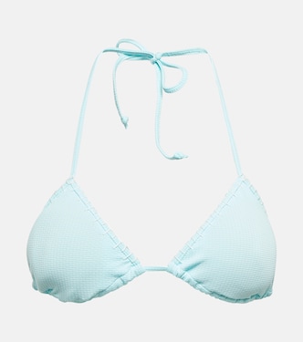 Top de bikini con cuello halter bordado | Marysia