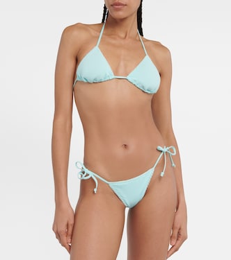 Top de bikini con cuello halter bordado | Marysia
