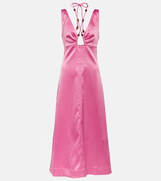 Satin midi dress | Ganni
