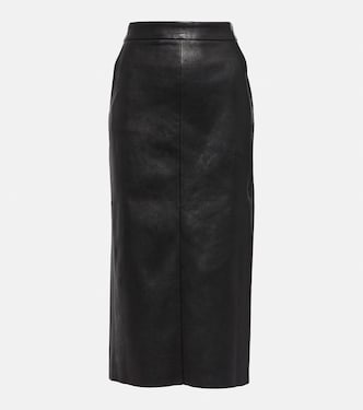Falda midi Taylor de piel | Stouls