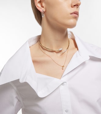 Collier Horn en or 14 ct et diamants | Rainbow K