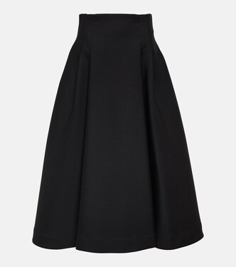 Falda midi de lana plisada | Bottega Veneta