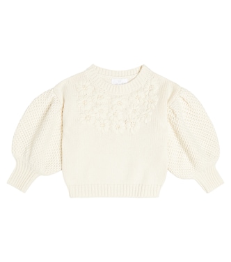 Pull Olivia brodé en coton mélangé | C'era Una Volta