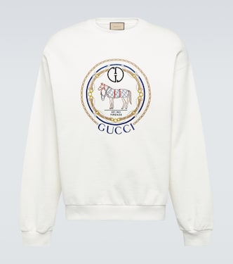 Besticktes Sweatshirt GG aus Baumwoll-Jersey | Gucci