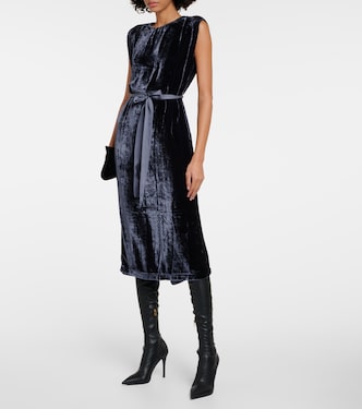 Vestido midi Kandace de terciopelo | Velvet