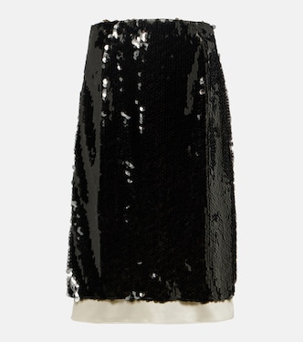 Gonna midi in organza con paillettes | Xu Zhi