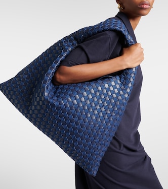 Sac Hop Large en cuir et denim | Bottega Veneta