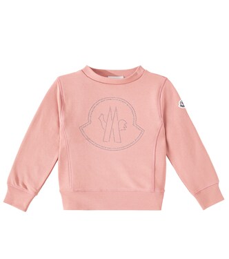 Logo studded cotton jersey sweatshirt | Moncler Enfant