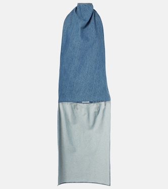 Top di jeans con scollo all'americana | Alaïa