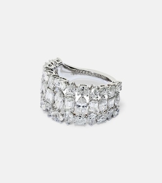 Anello Art Deco in oro bianco 18kt con diamanti | Kamyen