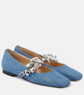 Puffy Heart denim Mary Jane flats | Mach & Mach