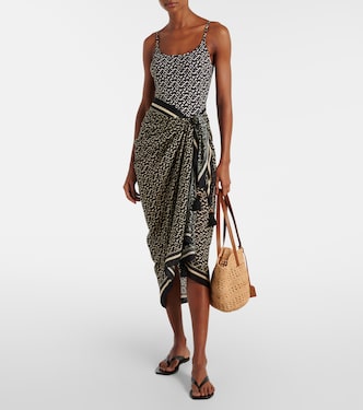 Printed cotton and silk beach cover-up | Tory Burch