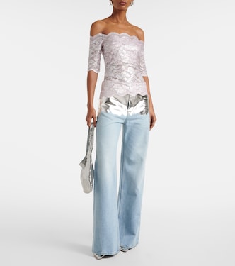 Top en dentelle à fleurs | Rabanne