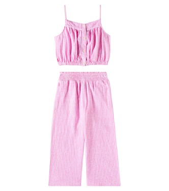 Linen and cotton top and pants set | Polo Ralph Lauren Kids