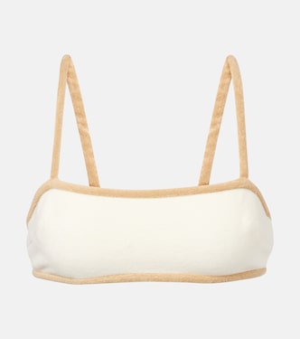 Cotton-blend terry crop top | Adriana Degreas