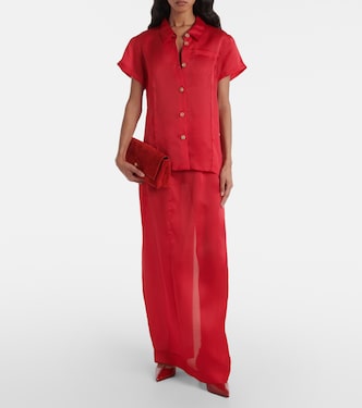 Camicia Keefe in organza di seta | Khaite