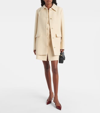 Double G wool-blend tweed coat | Gucci