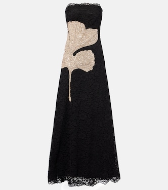 Robe Hallis aus Spitze mit Kristallen | Costarellos