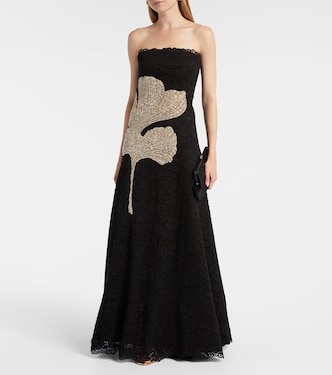 Hallis embellished lace gown | Costarellos