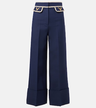 VGold Crepe Couture wide-leg pants | Valentino