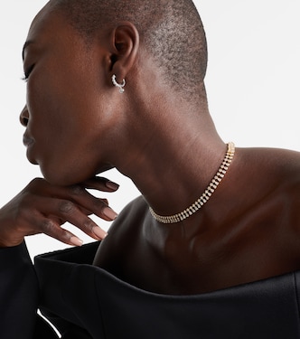 Boucles d'oreilles Melrose en or blanc 18 ct et diamants | Anita Ko