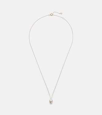 Collar de oro de 14 ct con perla y diamante | Mateo