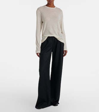 Gala 버진 울 플란넬 와이드 팬츠 | The Row