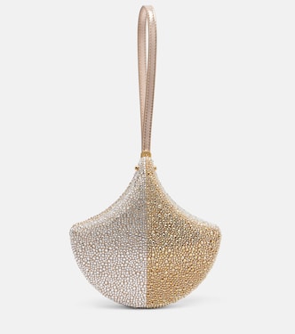 Clutch Ginkgo de ante con cristales | Bvlgari