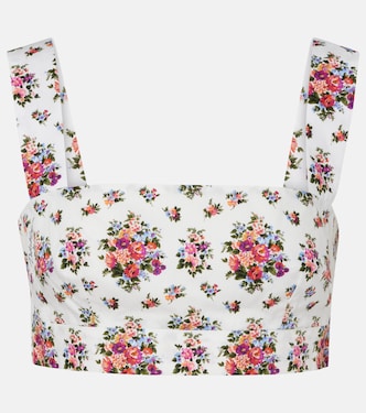 Floral cotton crop top | Dolce&Gabbana