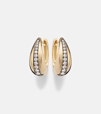 The Night Call 10kt gold earrings with diamonds | Stone and Strand