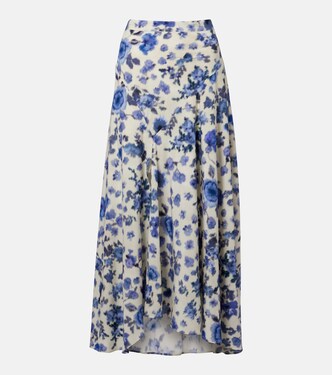 Sakura floral silk-blend midi skirt | Isabel Marant